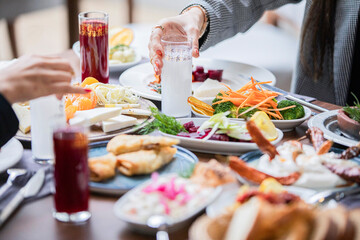 a meal with raki, turkish raki