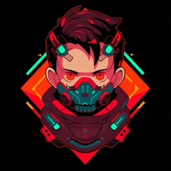 Military soldier character mascot illustration with game concept, vector logo style, e-sport gamer t-shirt design on isolated background