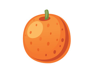 Tasty tropic mandarin orange fruit citrus family with leaves vector illustration on white background