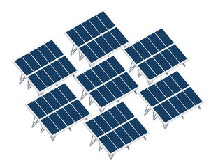 Solar panel renewable electric generation vector illustration isolated on white background