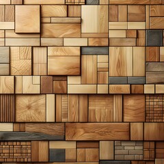 Wooden Tile Wall Background