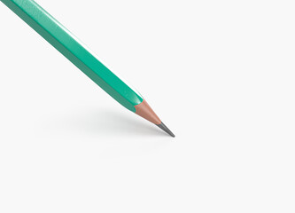 scene with green pencil standing up with large graphite tip