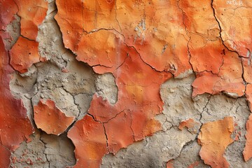 Digital artwork of  close up shot of an orange colored wall, high quality, high resolution