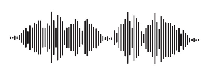 Voice audio message vector smartphone app interface design, flat wave flat soundwave set, waveform speech collection illustration.