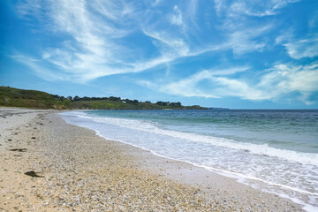 Locmaria in Belle-Ile, Brittany, plage des grands-sables, beautiful beach
