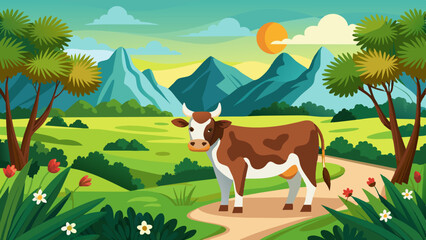 animal-cow-landscape-bacgroud