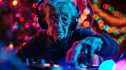An Elderly Woman Rocking the Decks