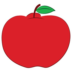 A healthy apple vector illustration