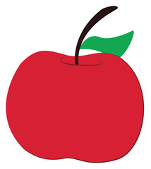 A red apple isolated on white background