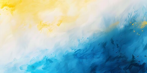 Fototapeta premium Abstract blue and yellow watercolor background