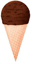 chocolate ice cream cone