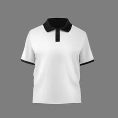 Short sleeve polo shirt.t-shirt front, t-shirt back and t-shirt sleeve design for mockup.