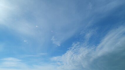 Altostratus spissatus flying clouds causing water vapour to condense. White and blue altostratus...
