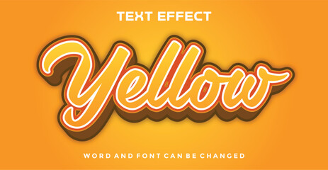 Yellow editable text effect