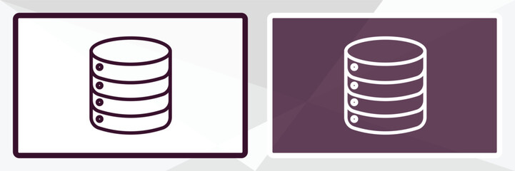 data outline icon. Linear vector from business concept. Thin line black and white data icon isolated on white and dark background