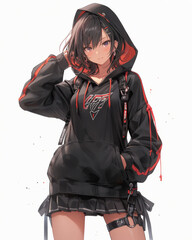 Obraz premium Cute anime female character portrait