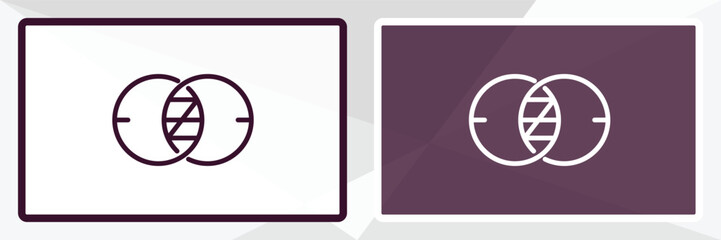 merge charts outline icon. Linear vector from business concept. Thin line black and white merge charts icon isolated on white and dark background