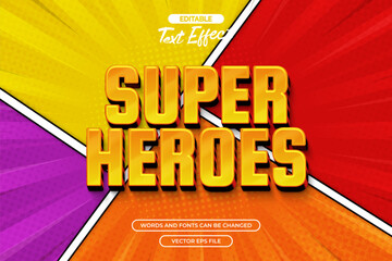 Super heroes editable text effect