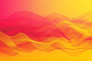 Yellow and red gradient background with waves