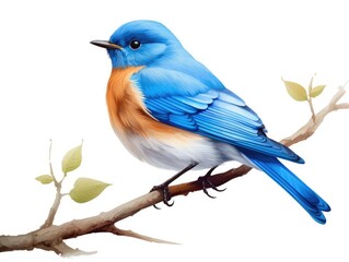 Obraz premium Bluebird bird isolated on white background