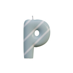 Birthday Candle 3D Alphabet PNG Letters