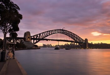 Naklejka premium A view of the Sydney Harbour Bridge