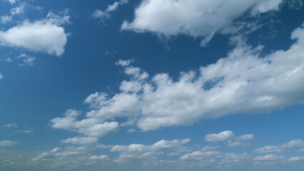 Cumulus and stratocumulus clouds sky cloud weather. Weather forecast and environment. Tropical...
