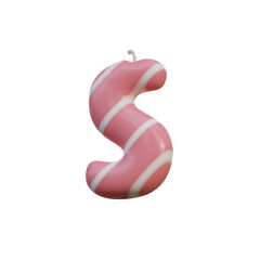 Birthday Candle 3D Alphabet PNG Letters