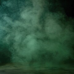 Smoke on green background