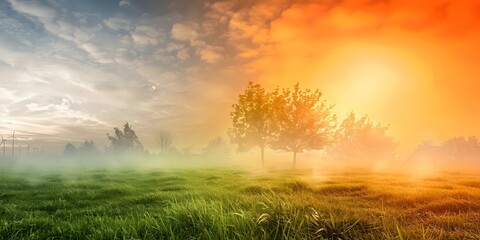 Fototapeta premium Environmental harm due to climate change impacts and degradation. Concept Climate change effects, Environmental degradation, Ecosystem destruction, Deforestation impact, Pollution consequences