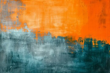 An abstract background of an orange and blue color