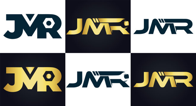 JMR logo. J M R design. White JMR letter. JMR, J M R letter logo design. J M R letter logo design in FIVE, FOUR, THREE, style. letter logo set in one artboard. J M R letter logo vector design.
