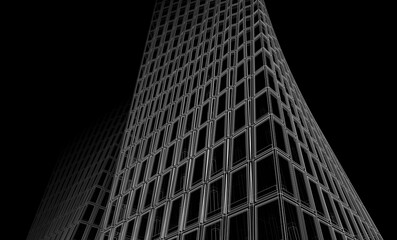 Concept city architecture 3d illustration