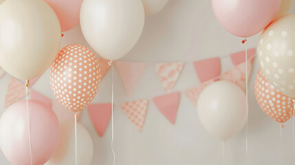 Festive balloons banner - Celebration design