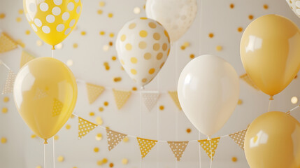 Festive balloons banner - Celebration design