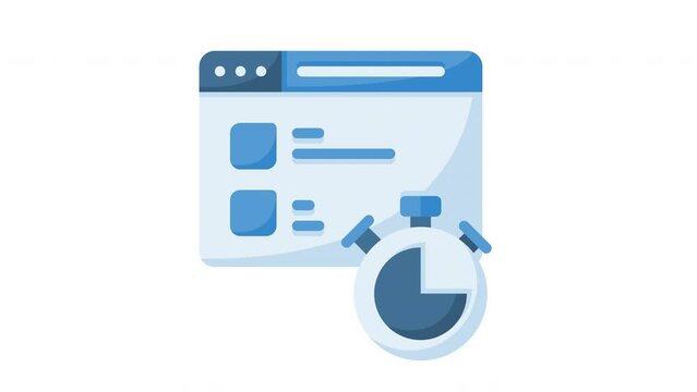 animated webpage speed testing icon. Perfect for seo, web, website, search, digital, online, computer, animation, animated, technology, internet, interface, browse, optimization, www, browser