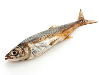 Obraz premium Anchovy fish isolated on white background.