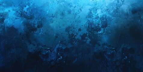 Fototapeta premium Dark blue abstract textured surface with artistic brush strokes reminiscent of deep ocean waves in swirling ink patterns. Idea for desktop wallpaper, backgrounds or fabric prints and graphic overlays