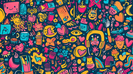 Vibrant Collection of Back to School Doodles