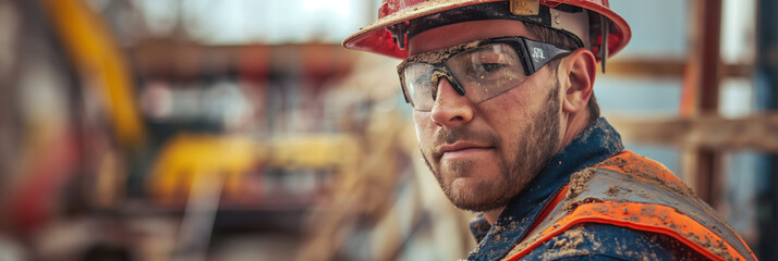 Fototapeta premium Photo of a construction worker