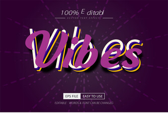 vibes editable vector font typography style