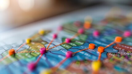 Graph with small company icons climbing the trend line, isolated on white background, business success, stock photo, high resolution