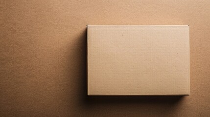 brown cardboard box on a kraft paper background generative ai