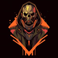 Military soldier character mascot illustration with game concept, e-sport gamer t-shirt apparel design, vector logo style on isolated background