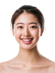 Obraz premium Young and beautiful asian hong kong chinese japanese korean girl transparent background