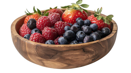 Obraz premium Fresh Mix Berries in bowl on white background