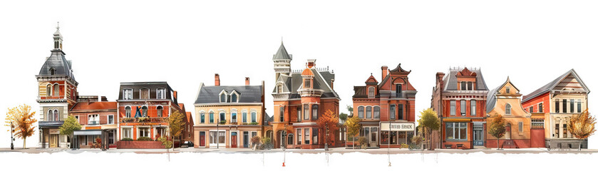 Obraz premium Historic Districts: Focus on historic districts, heritage buildings, and preserved landmarks, showcasing the city's architectural history and cultural heritage