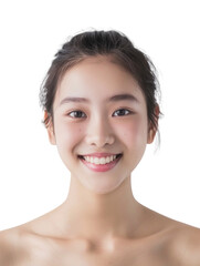 Obraz premium Young and beautiful asian hong kong chinese japanese korean girl transparent background