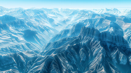 a panoramic view of fold mountains with layers of ridges and valleys extending to the horizon