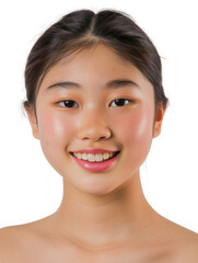 Obraz premium Young and beautiful asian hong kong chinese japanese korean girl transparent background